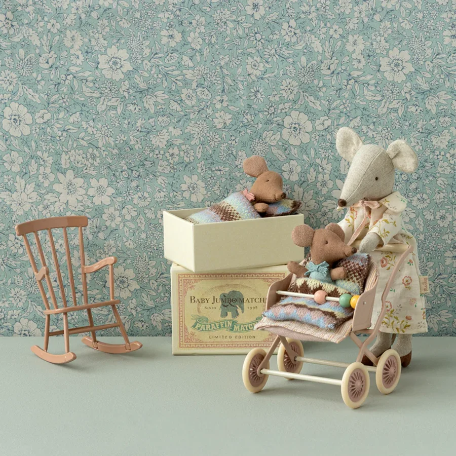 Sleepy Wakey Baby Maus in Streichholzschachtel , rose, Maileg