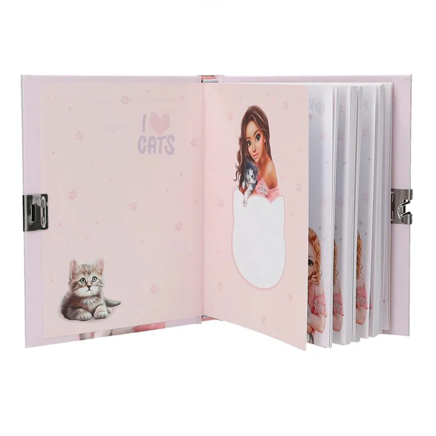 TOPModel Dagbog Kitty med hjertelås