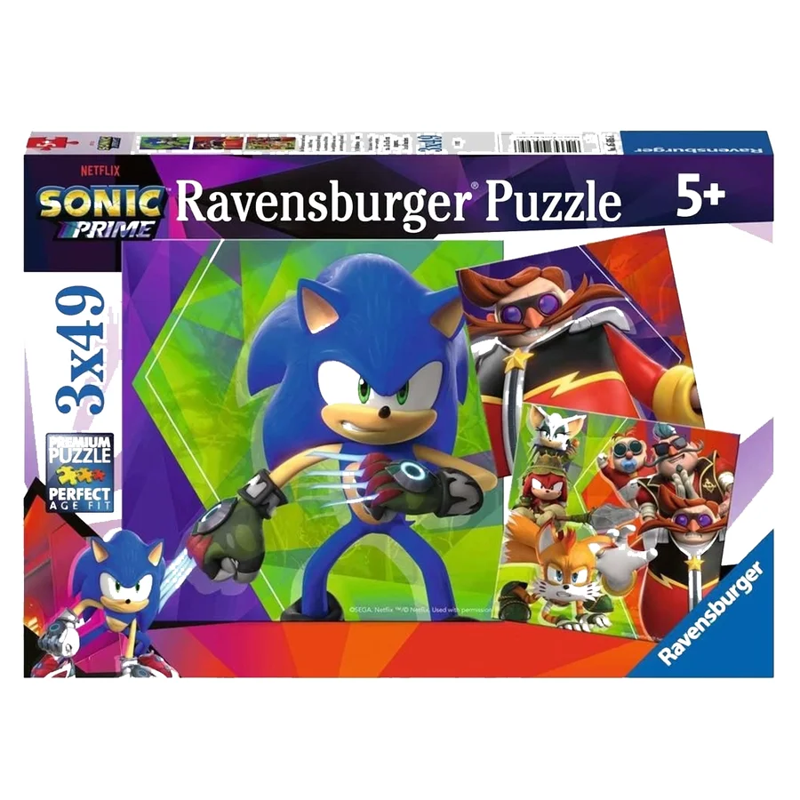Ravensburger Sonic Prime-Puzzle 3 x 49 Teile