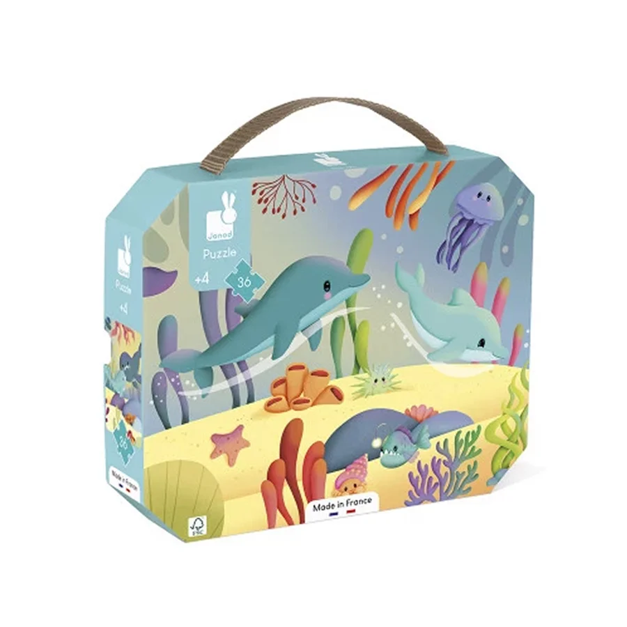 Janod Puzzle Meerestiere, 36 Teile