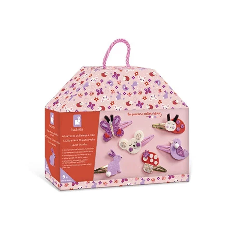 Janod Glitter Haarsprungen, Flower Garden