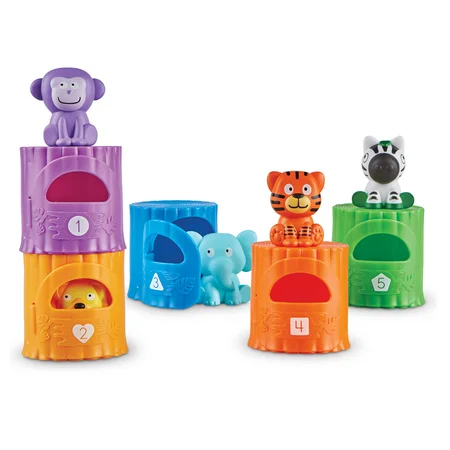 Learning Resources, Zahlen und Farben lernen - Dschungeltiere Activity Set