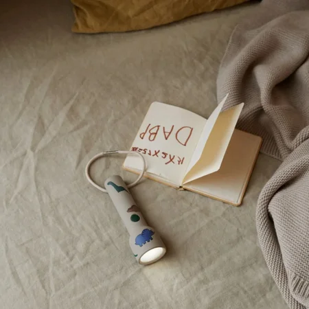 Liewood Gry børnelommelygte, dinosaurs/mist