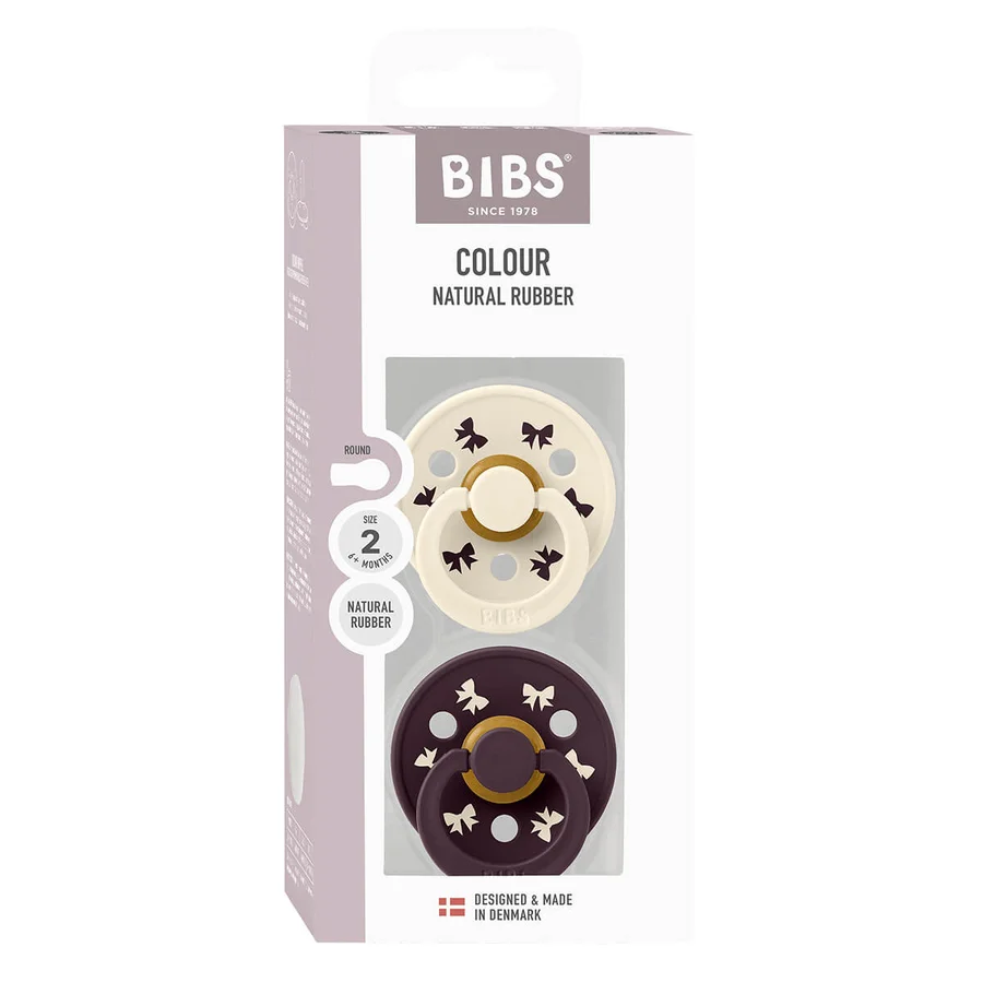 Bibs Holiday 2-Pak Colour Sut Str 2, Ivory/Plum