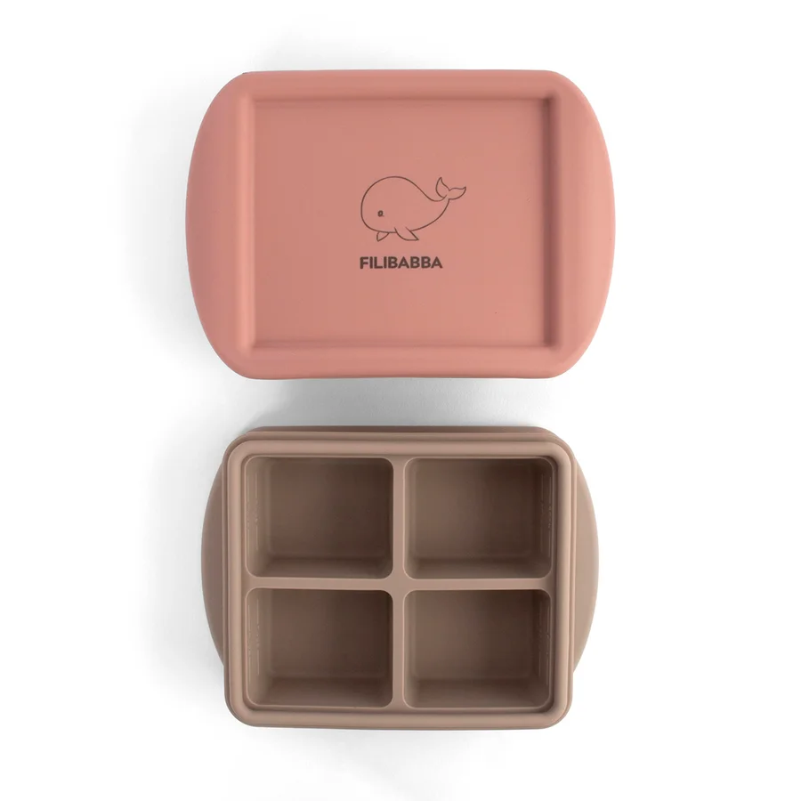 Filibabba 2er-Pack Gefrierbehälter für Babynahrung, Rose Mix