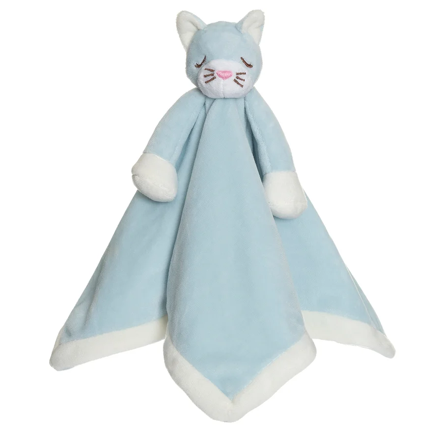 Diinglisar Schnuffeltuch Katze, hellblau