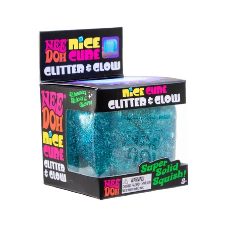 Needoh Nice Cube Glitter & Glow, Asst