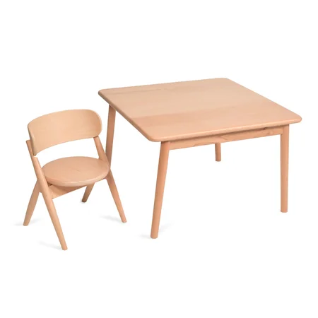 CurveLab quadratischer Kindertisch - Buche