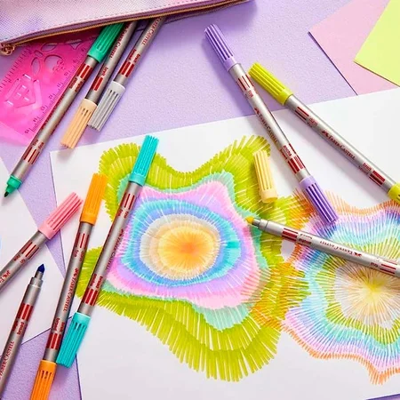 Faber-Castell Filzstifte doppelseitig dick/dünn Pastell, 10 stk