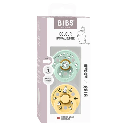 Bibs x Moomin Sailing 2er-Pack Schnuller Farbe Größe 1, Nordic Mint Mix