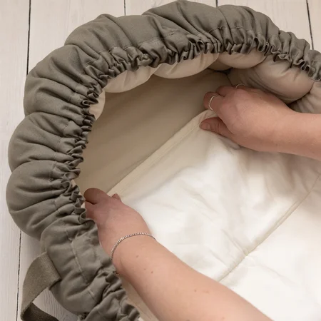 Sebra Spannbetttuch für Baby Nest, Moonlight Beige