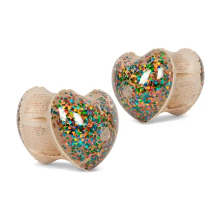 Konges Sløjd hjerte badevinger, transparent cream