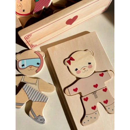 Konges Sløjd påklædnings puslespil, rød