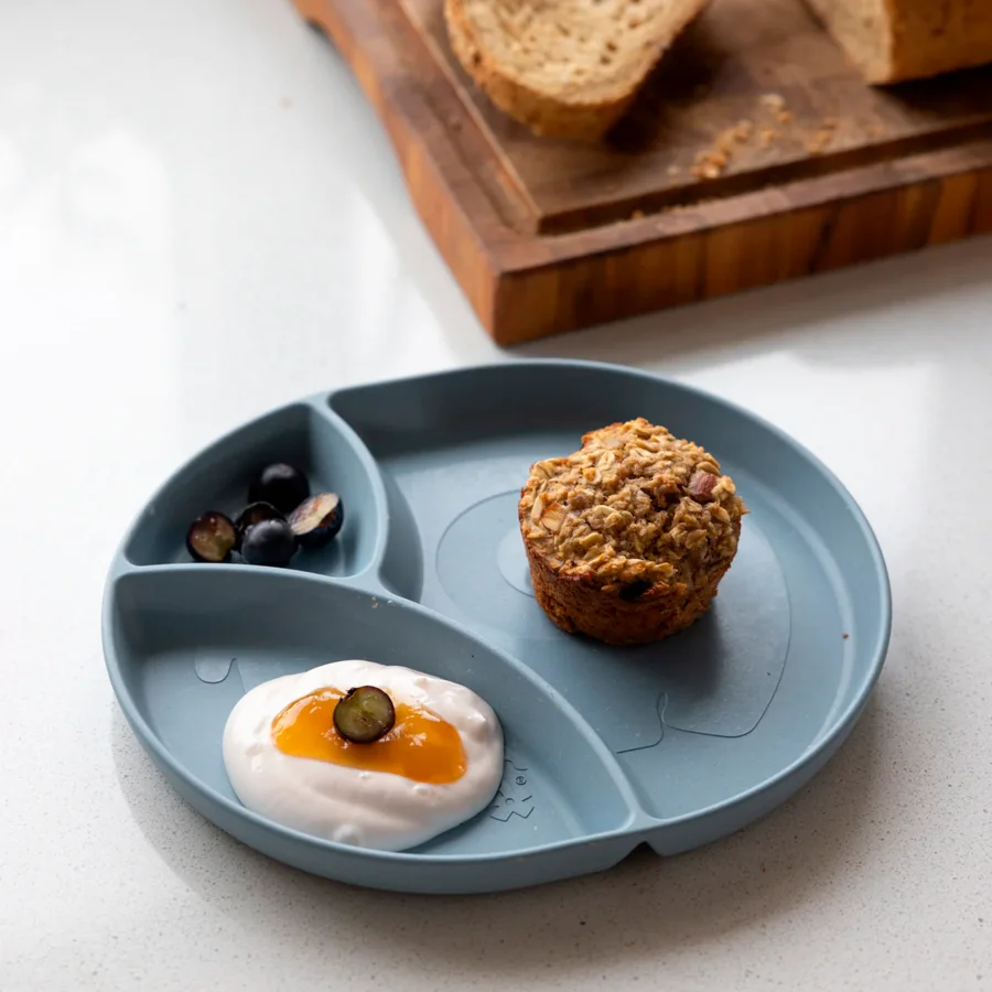 Sebra MUMS tallerken ruminddelt, powder blue