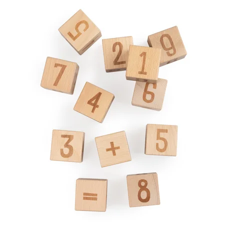 Sebra Zahlenblöcke aus Holz, 12 Stück