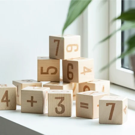 Sebra Zahlenblöcke aus Holz, 12 Stück