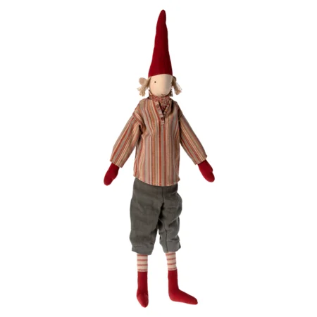 Maileg nissedreng med stibet skjorte, str 4