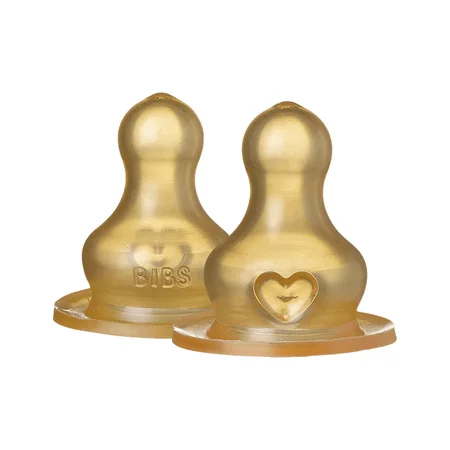 Bibs sutteflaskehoveder 2-pak, Latex fast flow