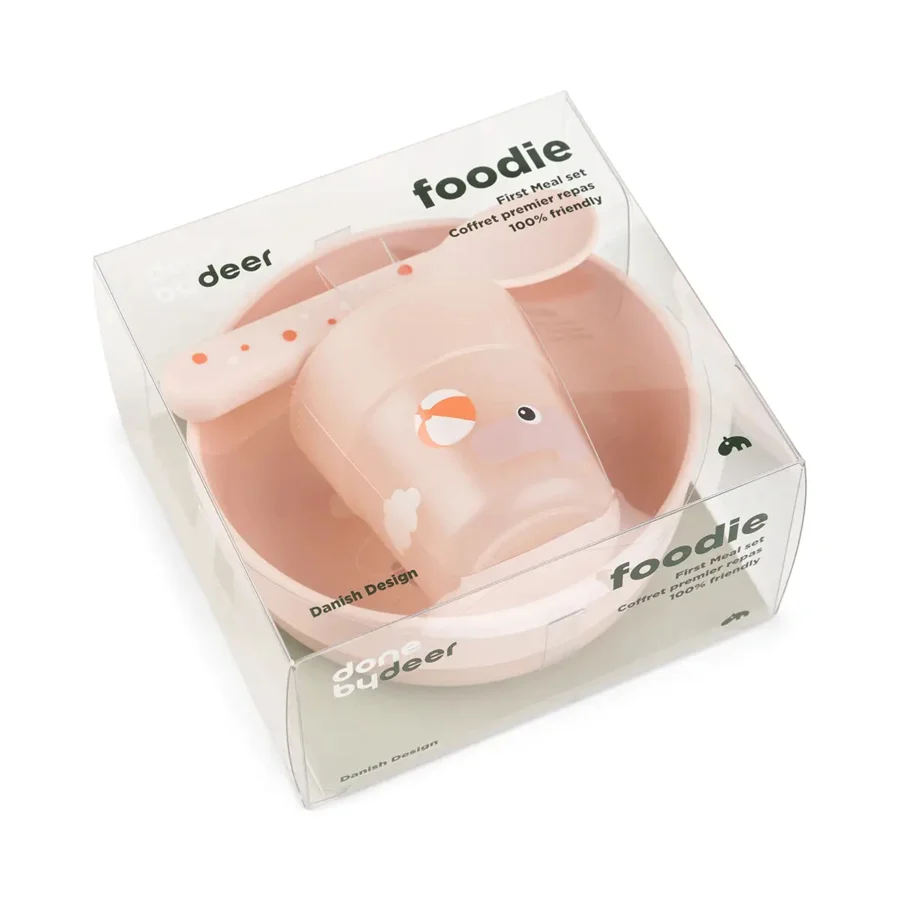 Foodie erstes Baby-Geschirrset, Playground Powder, Done by Deer 