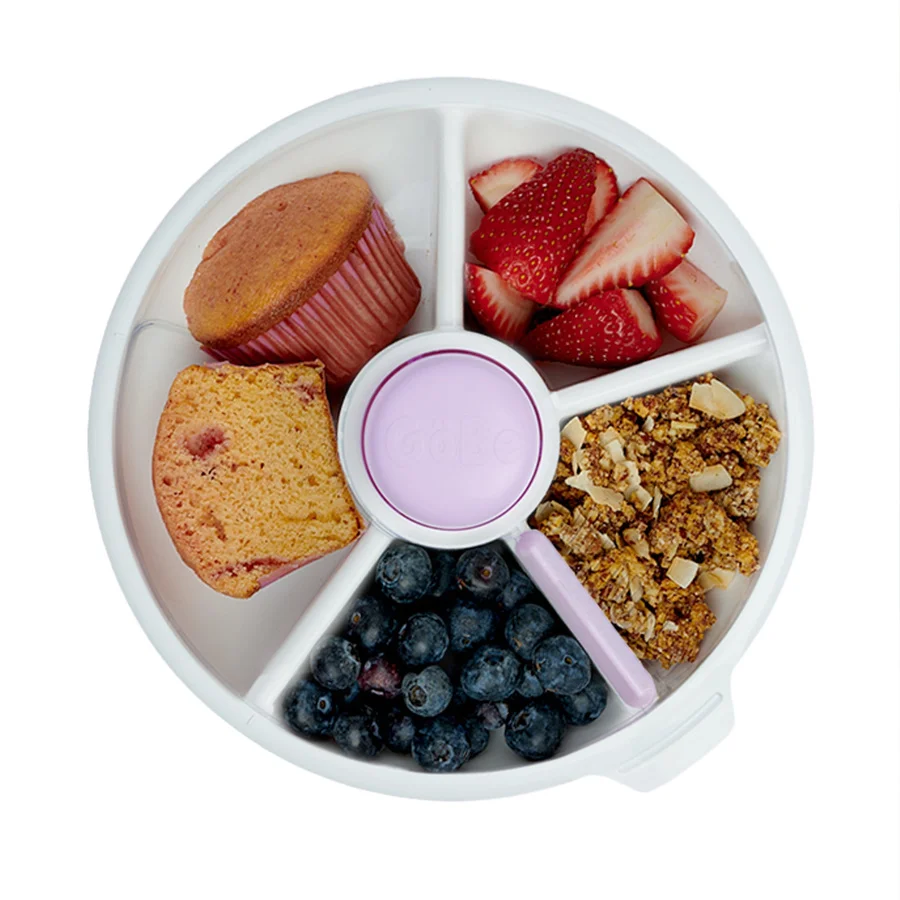 GoBe Kids stor spinner snackbox, taro lilla
