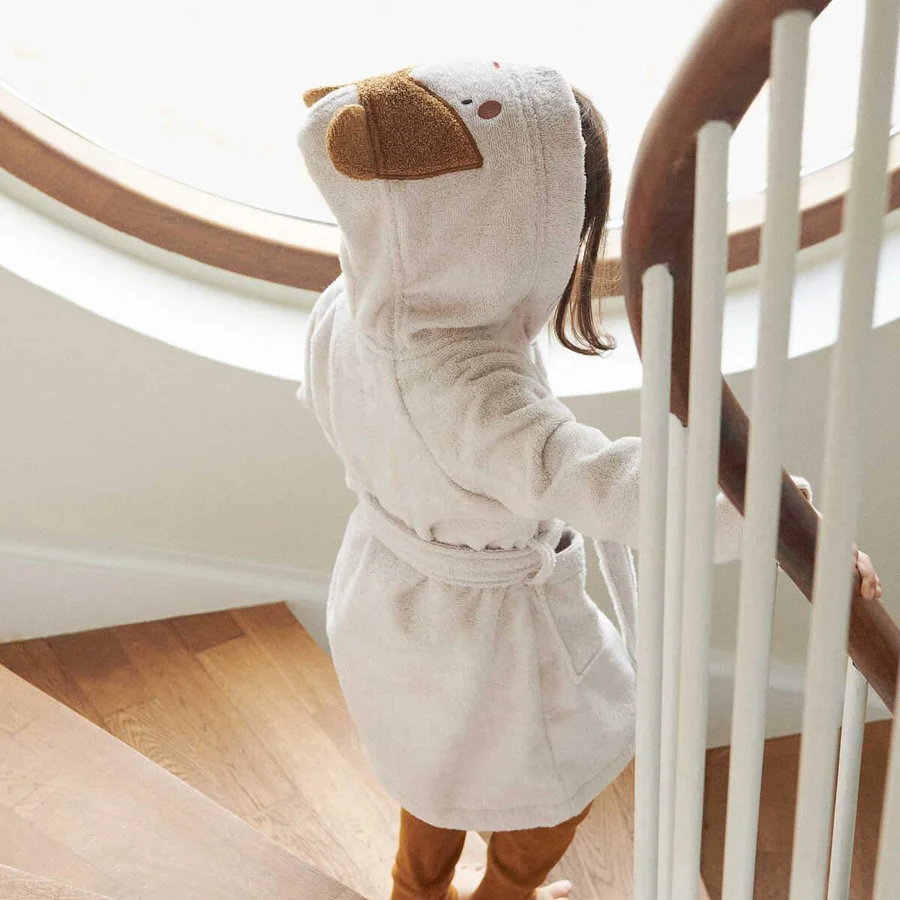 Liewood Bademantel für Kinder, Puppe - sandfarben