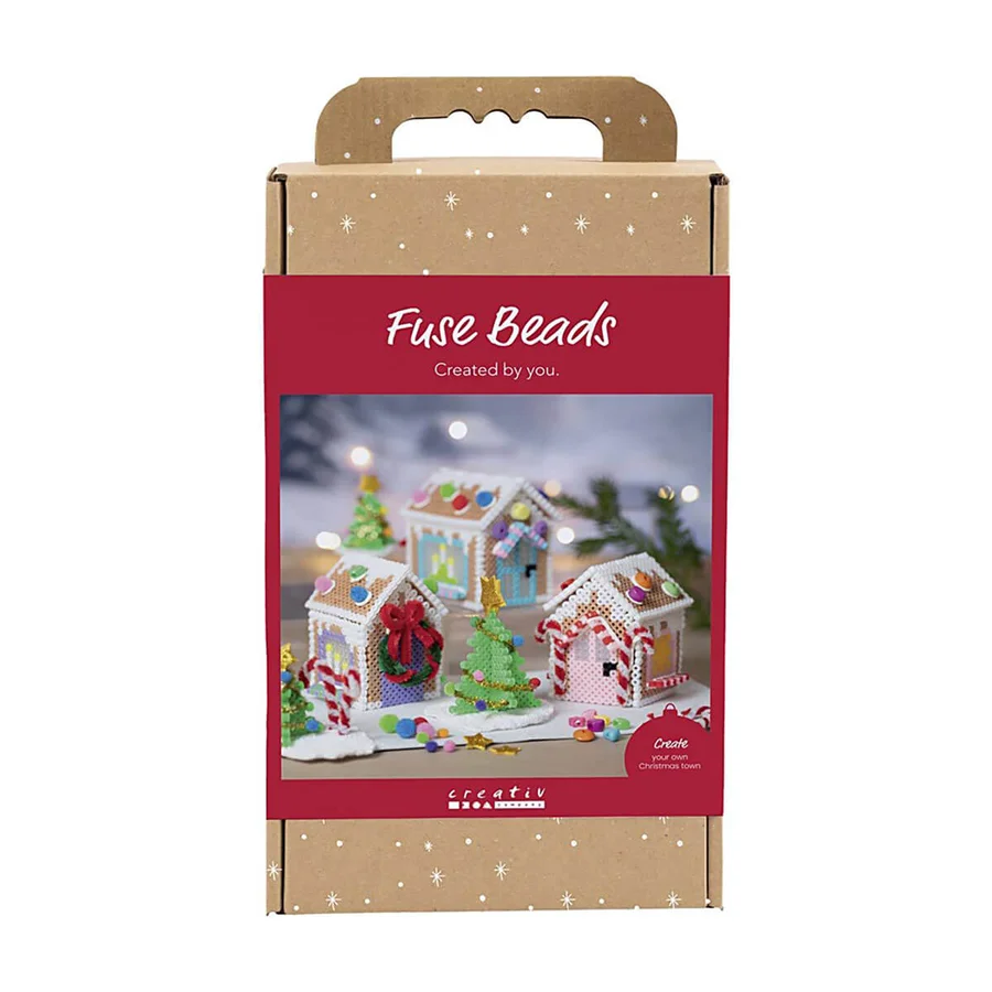 Creativ Company DIY Kit Steckperlen, Weihnachtshaus - verschiedene Varianten