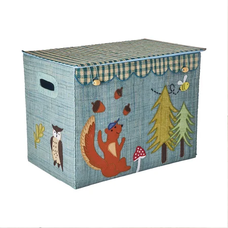Rice stor sammenklappelig opbevaringskurv, happy forest