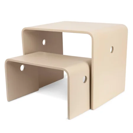 Konges Sløjd børnebord og -bænk, beige grey