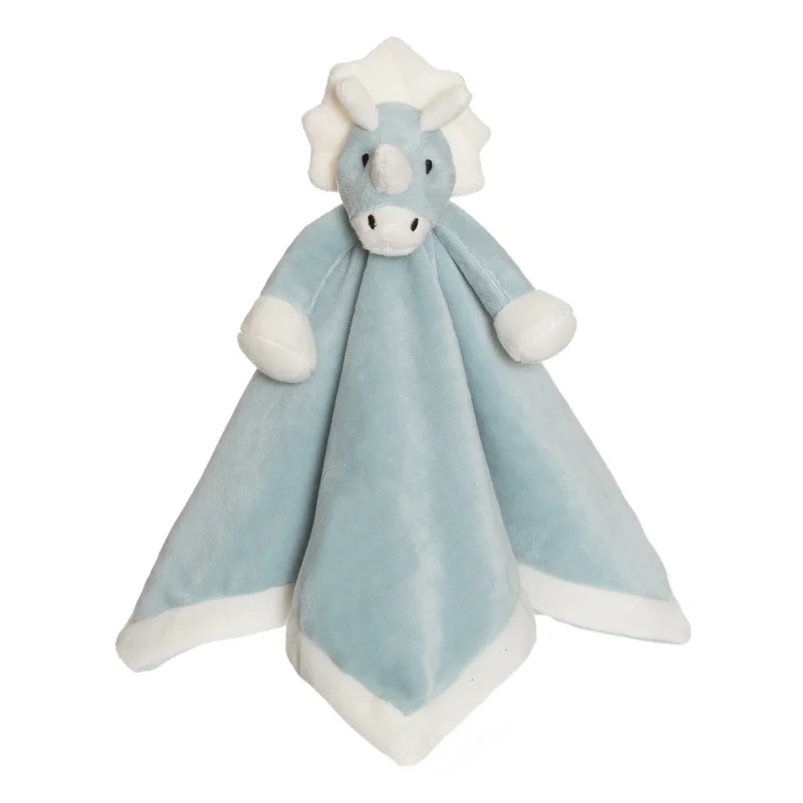 Diinglisar Schnuffeltuch Dino, hellblau