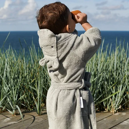 Liewood badekåbe til børn, flodhest dove blue
