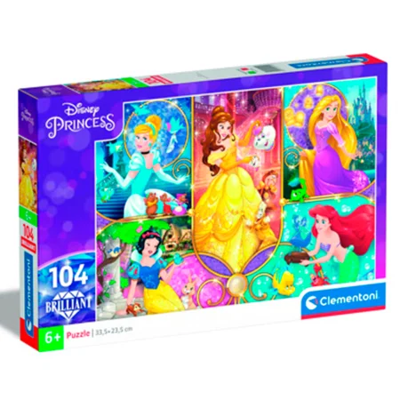 Puslespil med holografisk effekt, Disney Prinsesser - 104 brikker
