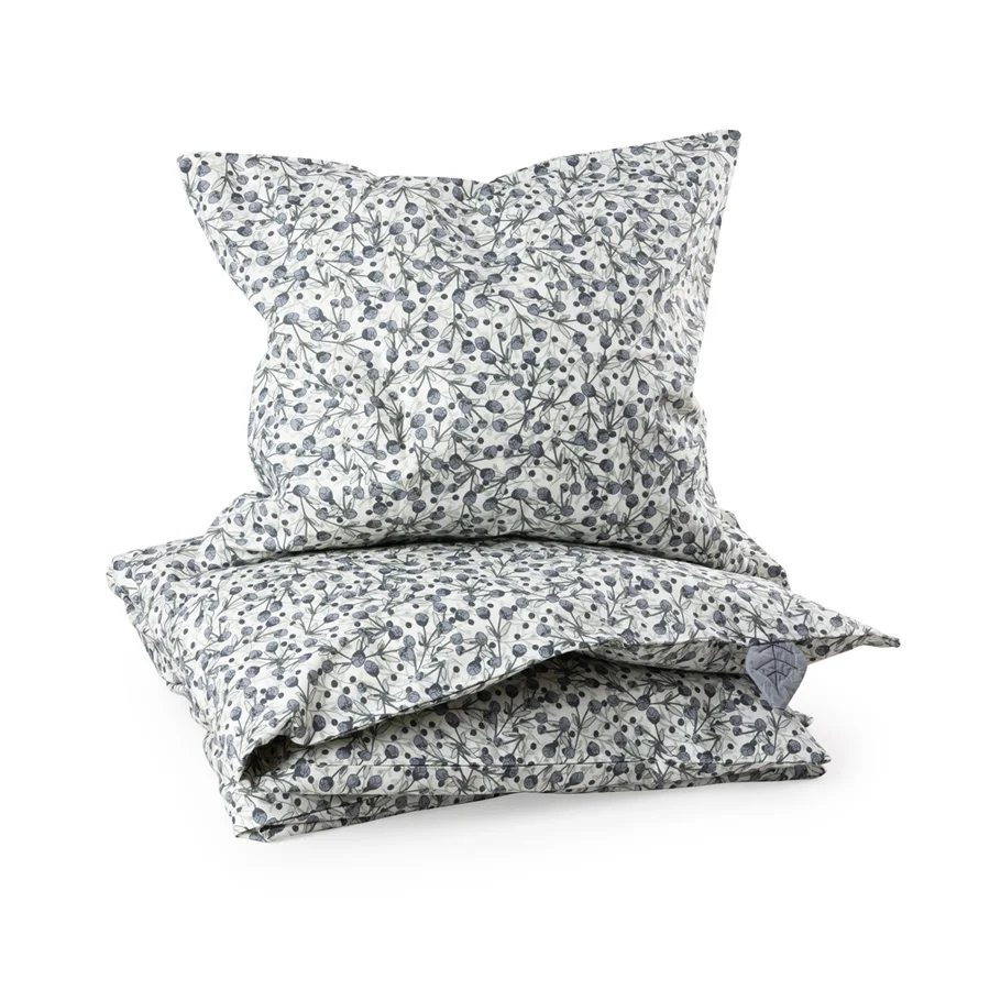 Sebra baby sengetøj, blue olive