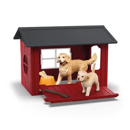 Schleich hundehus med Golden Retrievers