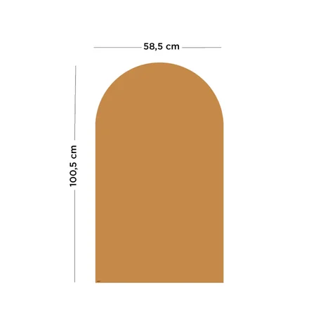 Ferflex® Magnetisk Tavle Med Rund Top - 1 m x 58 cm, Caramel