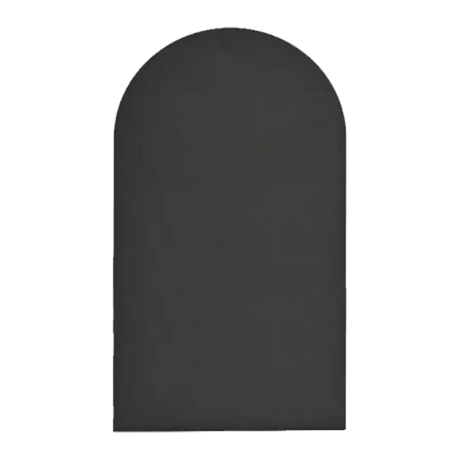 Ferflex® Round Top Magnetische Tapetenwand - 1 m x 58 cm, Schwarz