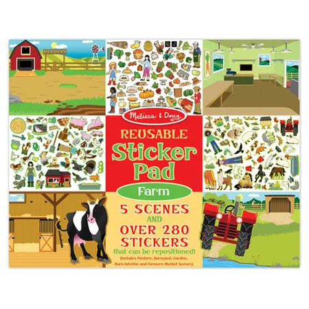 Melissa and Doug aktivitetssæt med vinylmærker, på landet