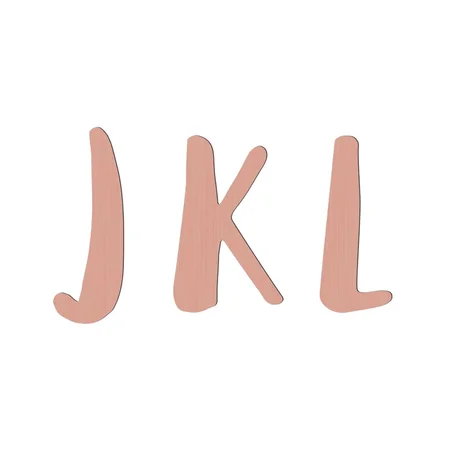 Sebra træbogstav, watermelon pink