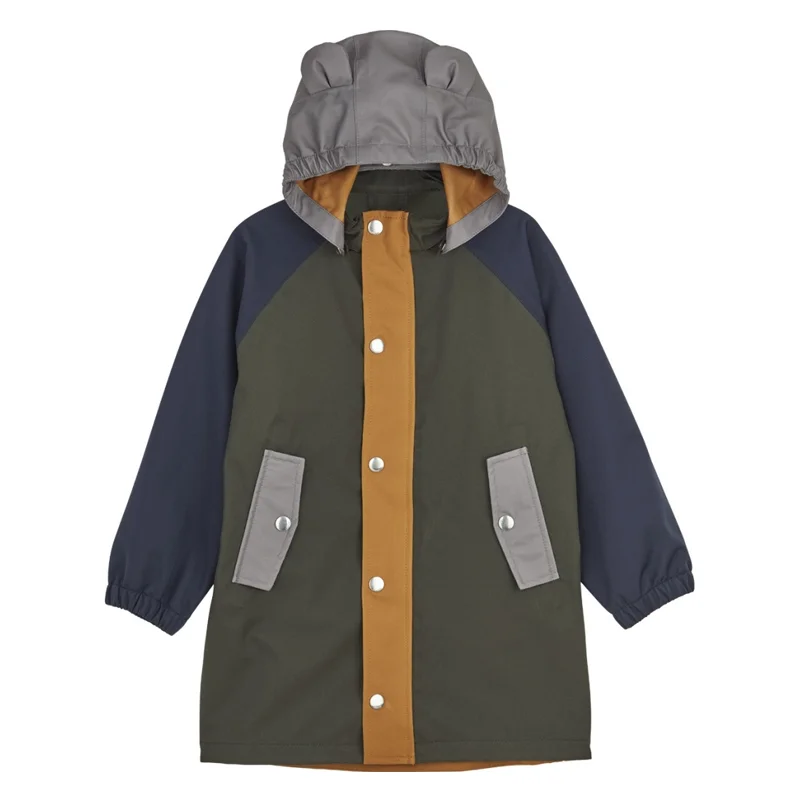 Liewood Blake regnjakke, Hunter green multi mix