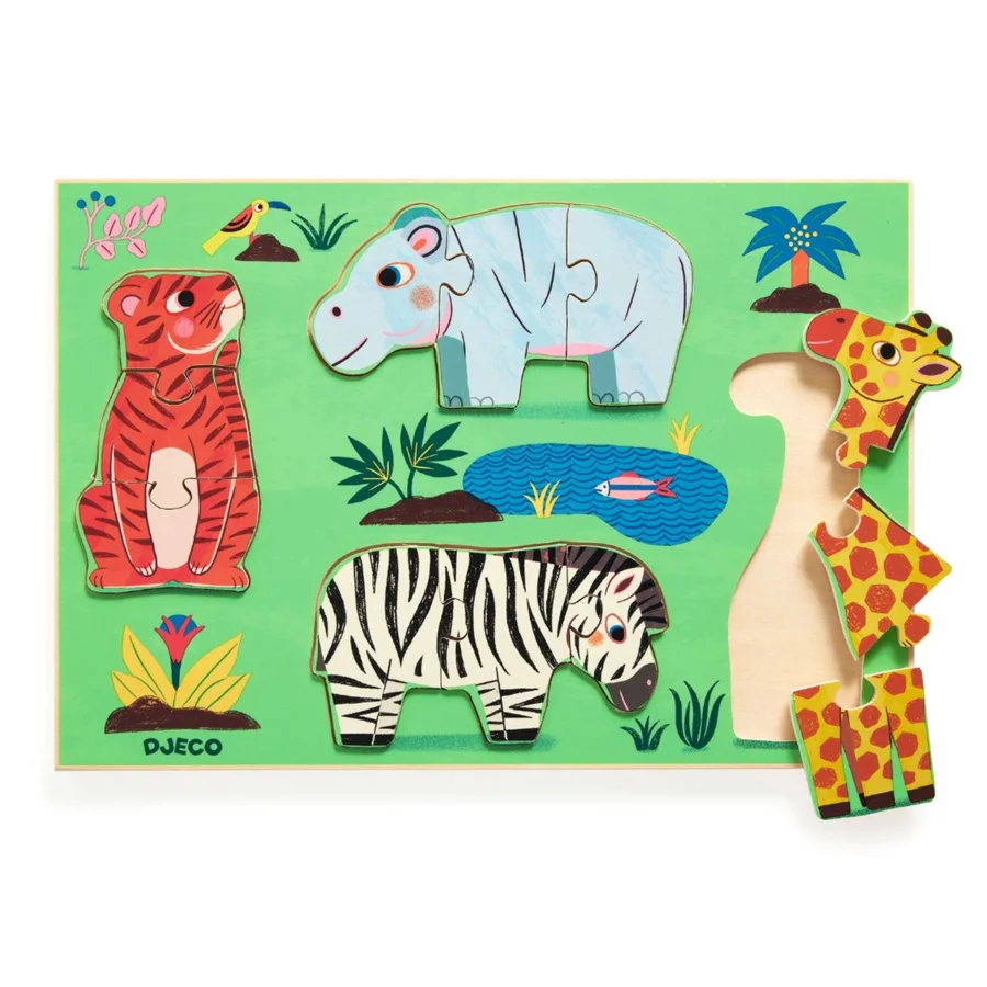 Djeco Holzpuzzle, Coucou-Tiger