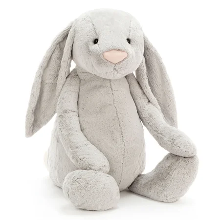 Jellycat bamse, bashful kanin silver - 108 cm