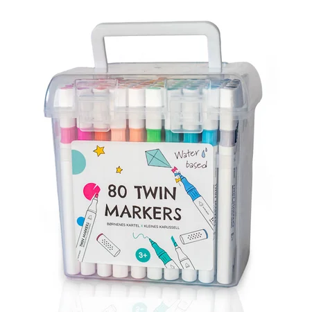 Børnenes Kartel x Kleines Karussell Twin Markers 80 stk