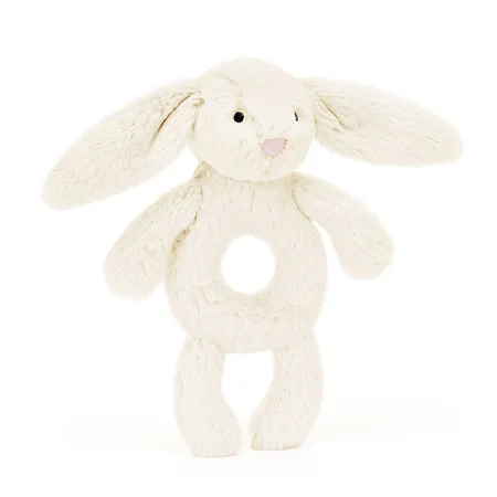 Jellycat Bashful Kanin ring rangle, creme