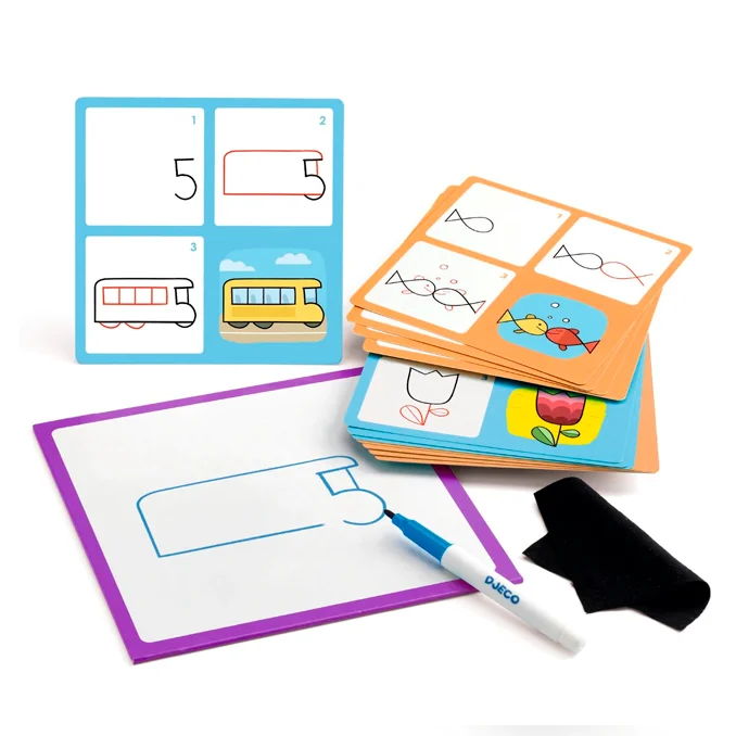 Djeco trin-for-trin tegning, 1, 2, 3 & co.