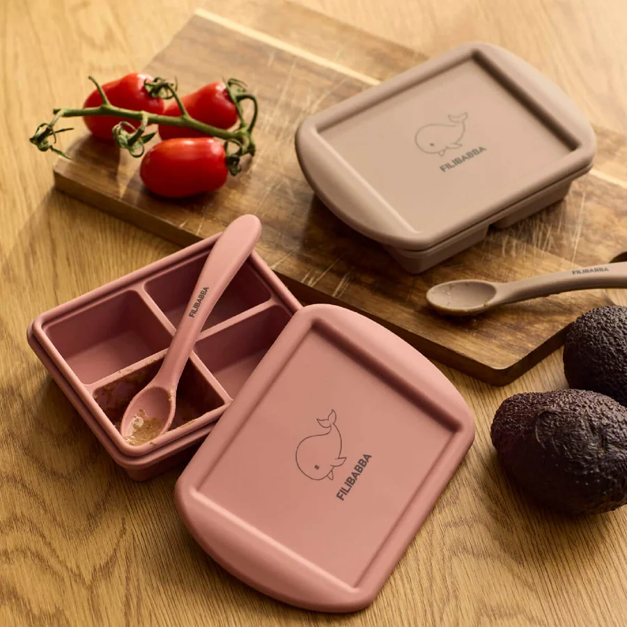 Filibabba 3er-Pack Silikonlöffel, Rose Mix