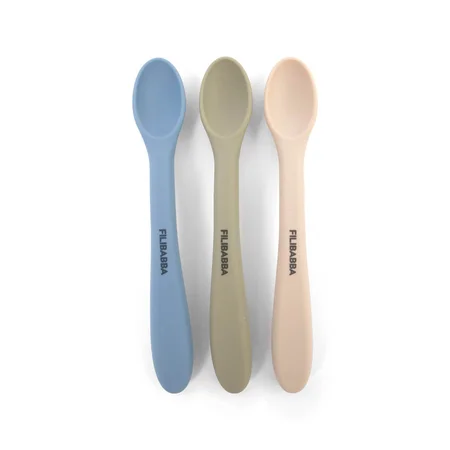 Filibabba 3er-Pack Silikonlöffel, Ocean Mix