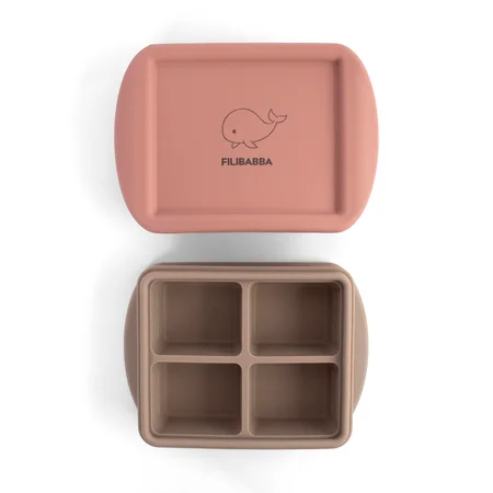 Filibabba 2er-Pack Gefrierbehälter für Babynahrung, Rose Mix