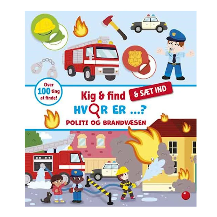 Kig og find og sæt ind : Hvor er politi og brandvæsen