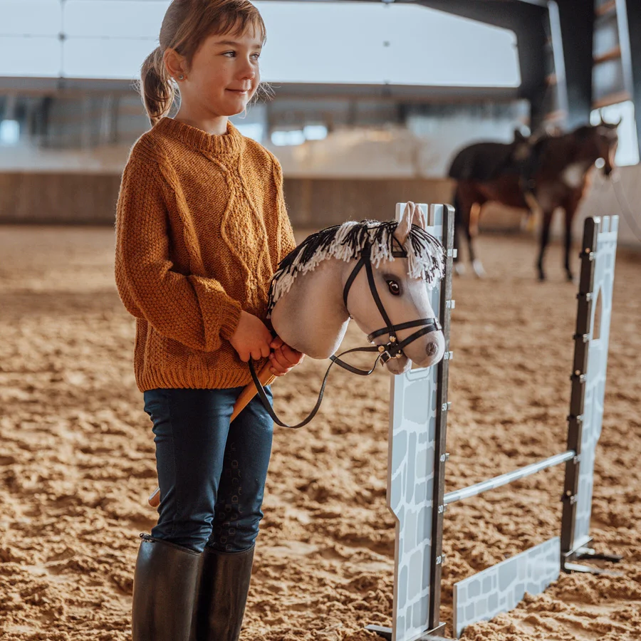 byASTRUP® Steckenpferd Luna, grau mit kurzer Mähne
