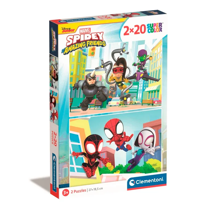 Puslespil Spiderman og hans fantastiske venner, 2x20 brikker