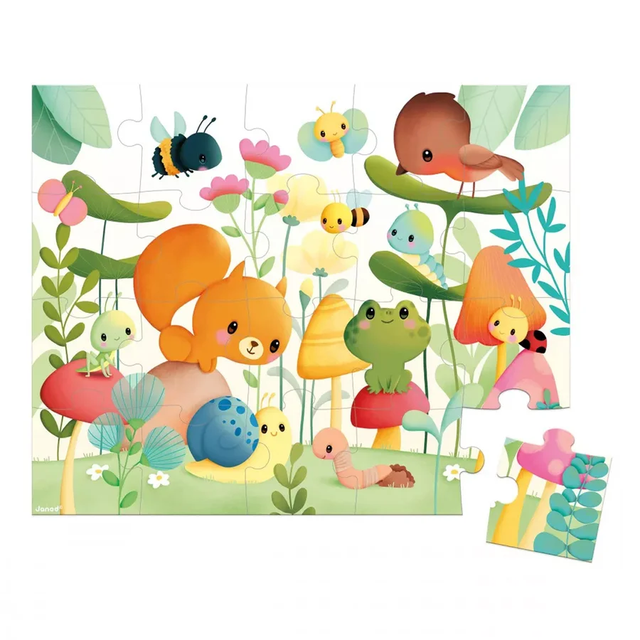Janod Puzzle Gartenfreunde, 20 Stück